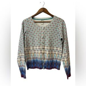 Sundance Love Prevails Cardigan Size S‎ Diamond Ombré Button Front Cottagecore